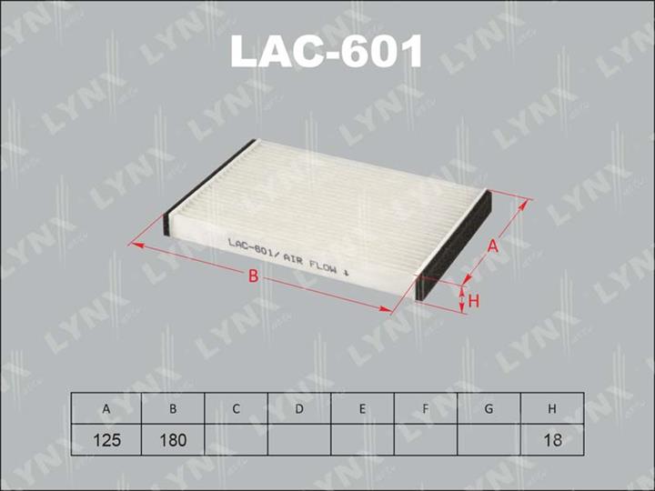 LYNXauto LAC-601 Filter, Innenraumluft LAC601: Kaufen Sie zu einem guten Preis in Polen bei 2407.PL!