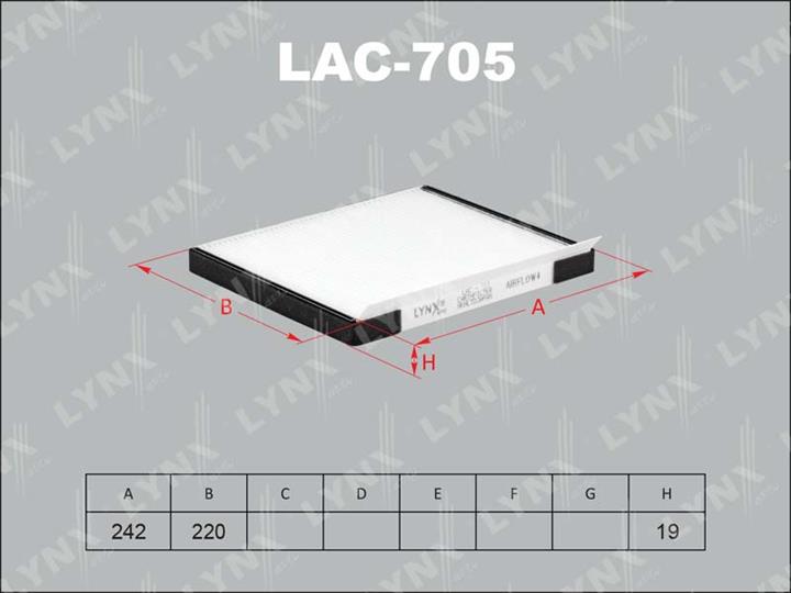 LYNXauto LAC-705 Filter, Innenraumluft LAC705: Kaufen Sie zu einem guten Preis in Polen bei 2407.PL!