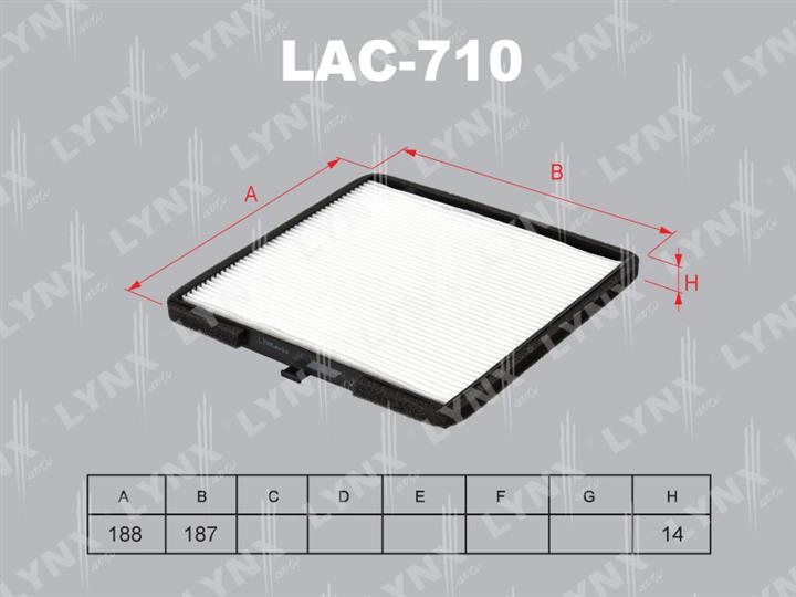 LYNXauto LAC-710 Filter, interior air LAC710: Buy near me in Poland at 2407.PL - Good price!