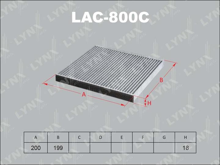 LYNXauto LAC-800C Filtr kabinowy z węglem aktywnym LAC800C: Dobra cena w Polsce na 2407.PL - Kup Teraz!