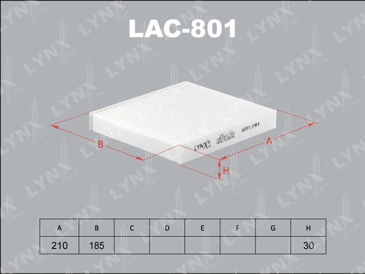 LYNXauto LAC-801 Filter, Innenraumluft LAC801: Kaufen Sie zu einem guten Preis in Polen bei 2407.PL!