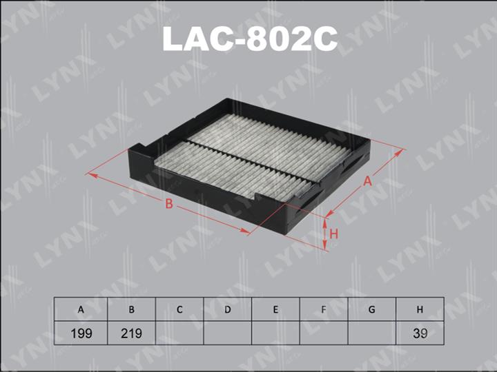 LYNXauto LAC-802C Фільтр салону з активованим вугіллям LAC802C: Приваблива ціна - Купити у Польщі на 2407.PL!