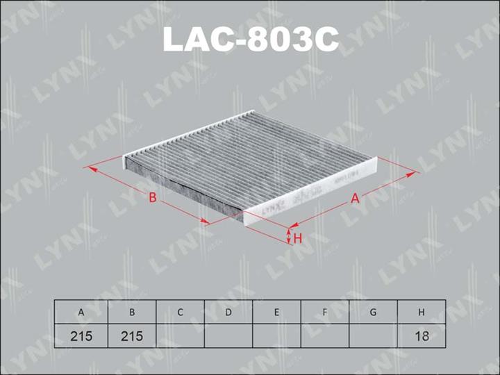 LYNXauto LAC-803C Aktivkohle-Kabinenfilter LAC803C: Kaufen Sie zu einem guten Preis in Polen bei 2407.PL!