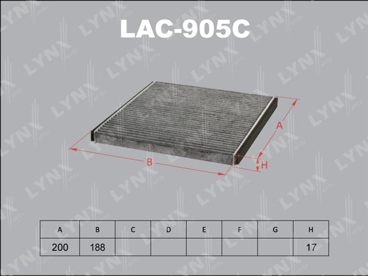 LYNXauto LAC-905C Aktivkohle-Kabinenfilter LAC905C: Kaufen Sie zu einem guten Preis in Polen bei 2407.PL!