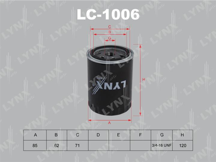 LYNXauto LC-1006 Oil Filter LC1006: Buy near me in Poland at 2407.PL - Good price!
