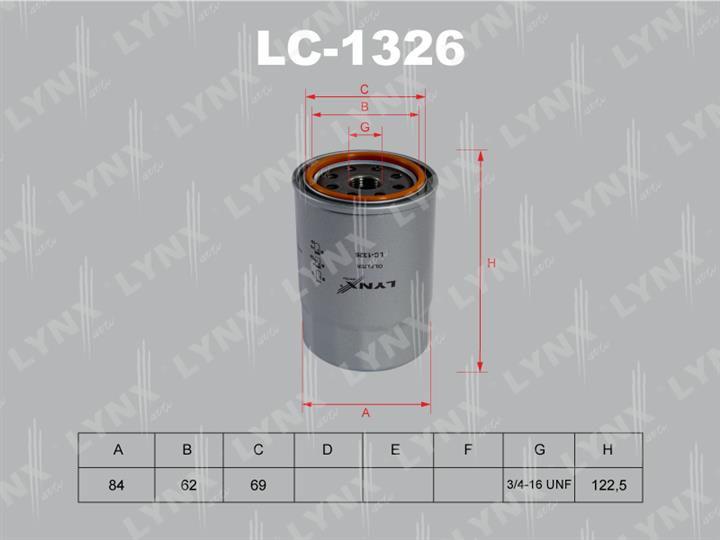 LYNXauto LC-1326 Oil Filter LC1326: Buy near me in Poland at 2407.PL - Good price!