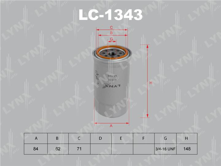 LYNXauto LC-1343 Масляный фильтр LC1343: Отличная цена - Купить в Польше на 2407.PL!