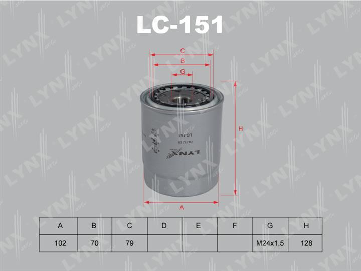 LYNXauto LC-151 Масляный фильтр LC151: Отличная цена - Купить в Польше на 2407.PL!