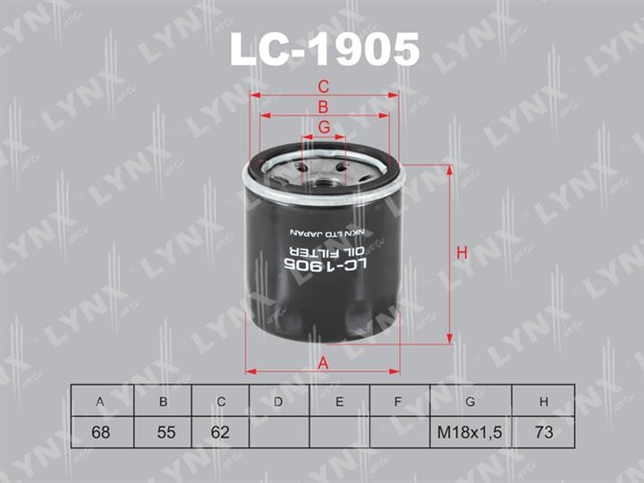 LYNXauto LC-1905 Oil Filter LC1905: Buy near me in Poland at 2407.PL - Good price!
