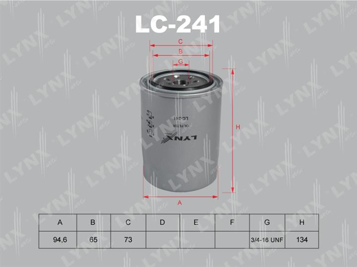 LYNXauto LC-241 Oil Filter LC241: Buy near me in Poland at 2407.PL - Good price!