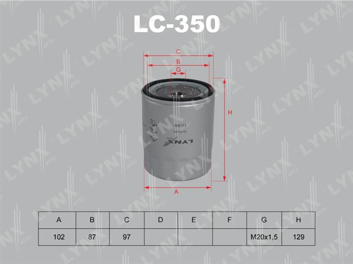 LYNXauto LC-350 Oil Filter LC350: Buy near me in Poland at 2407.PL - Good price!
