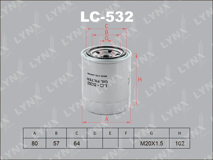 LYNXauto LC-532 Oil Filter LC532: Buy near me in Poland at 2407.PL - Good price!