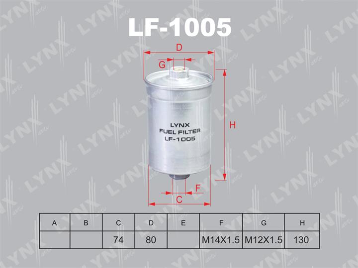 LYNXauto LF-1005 Fuel filter LF1005: Buy near me in Poland at 2407.PL - Good price!