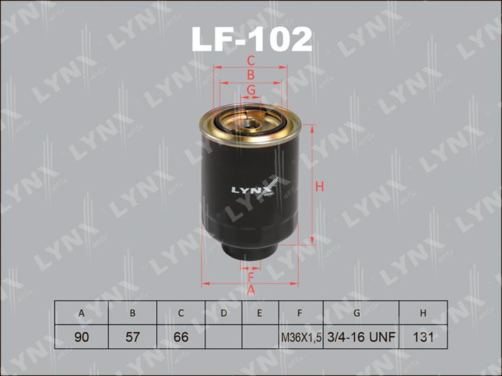 LYNXauto LF-102 Топливный фильтр LF102: Отличная цена - Купить в Польше на 2407.PL!