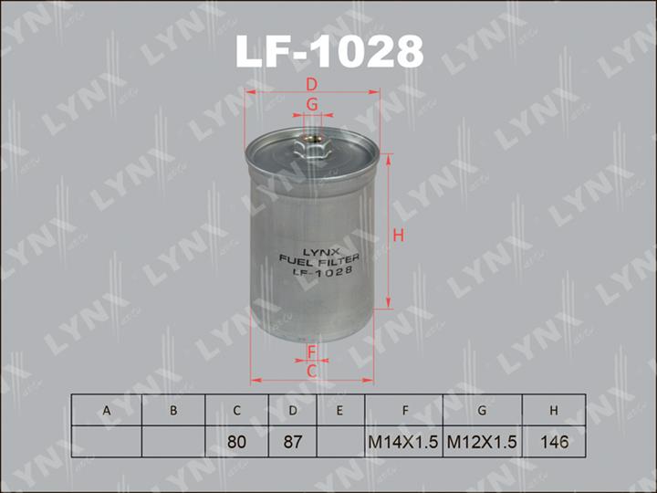 LYNXauto LF-1028 Топливный фильтр LF1028: Отличная цена - Купить в Польше на 2407.PL!