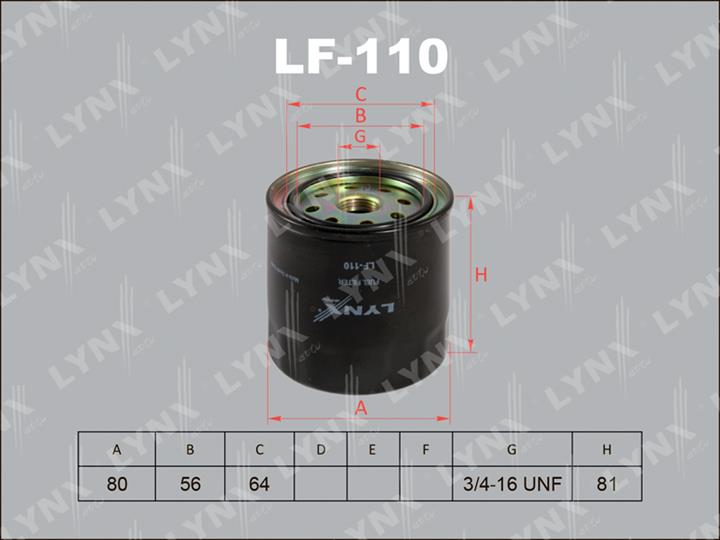 LYNXauto LF-110 Fuel filter LF110: Buy near me in Poland at 2407.PL - Good price!