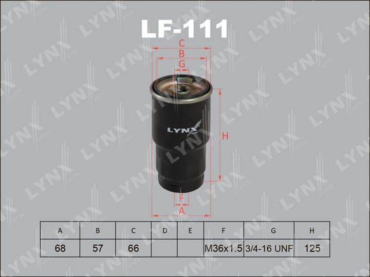 LYNXauto LF-111 Fuel filter LF111: Buy near me in Poland at 2407.PL - Good price!
