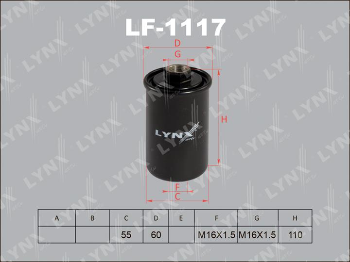LYNXauto LF-1117 Fuel filter LF1117: Buy near me in Poland at 2407.PL - Good price!