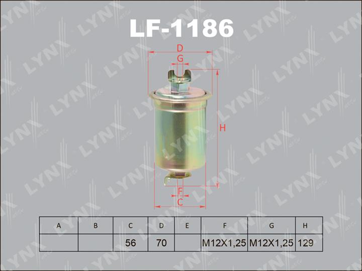 LYNXauto LF-1186 Kraftstofffilter LF1186: Kaufen Sie zu einem guten Preis in Polen bei 2407.PL!