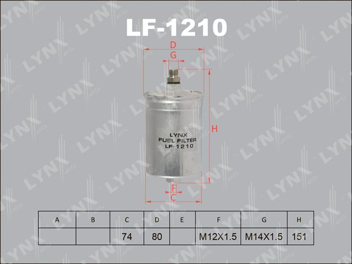 LYNXauto LF-1210 Топливный фильтр LF1210: Отличная цена - Купить в Польше на 2407.PL!