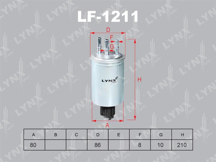 LYNXauto LF-1211 Fuel filter LF1211: Buy near me in Poland at 2407.PL - Good price!