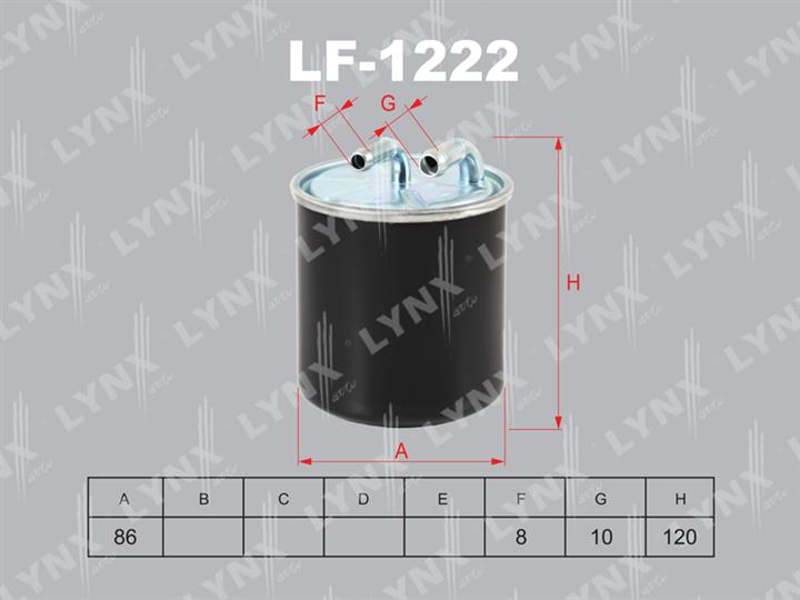 LYNXauto LF-1222 Фільтр палива LF1222: Приваблива ціна - Купити у Польщі на 2407.PL!