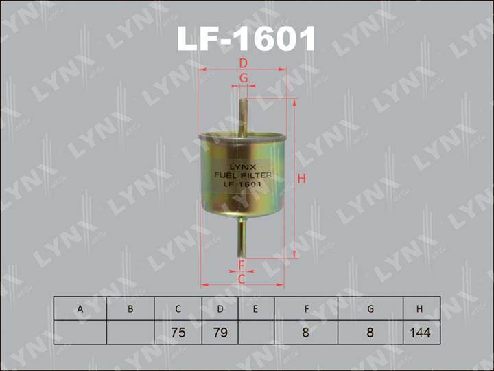 LYNXauto LF-1601 Топливный фильтр LF1601: Купить в Польше - Отличная цена на 2407.PL!