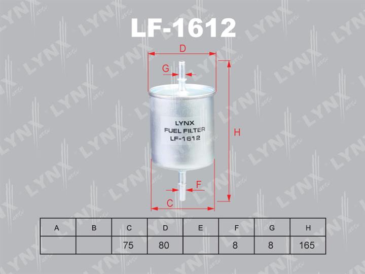 LYNXauto LF-1612 Fuel filter LF1612: Buy near me in Poland at 2407.PL - Good price!