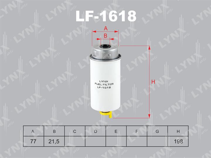 LYNXauto LF-1618 Fuel filter LF1618: Buy near me in Poland at 2407.PL - Good price!