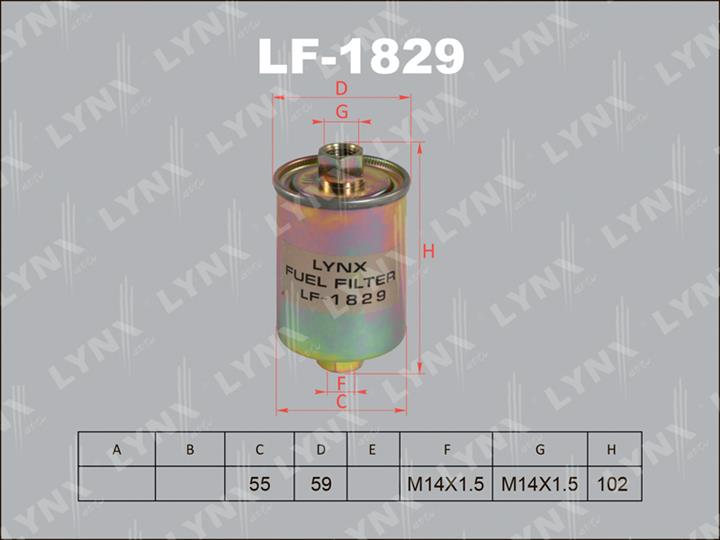LYNXauto LF-1829 Fuel filter LF1829: Buy near me in Poland at 2407.PL - Good price!
