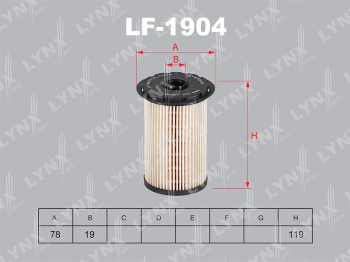 LYNXauto LF-1904 Fuel filter LF1904: Buy near me in Poland at 2407.PL - Good price!