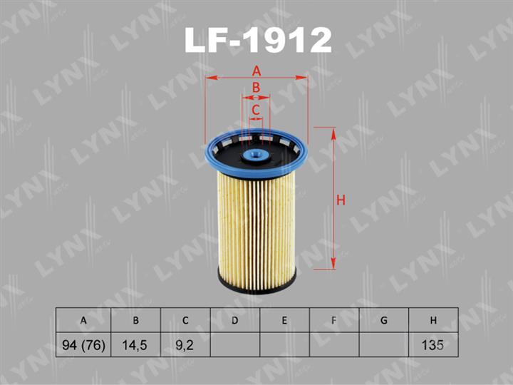 LYNXauto LF-1912 Fuel filter LF1912: Buy near me in Poland at 2407.PL - Good price!