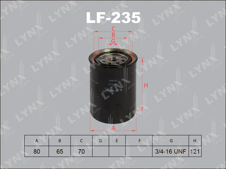 LYNXauto LF-235 Fuel filter LF235: Buy near me in Poland at 2407.PL - Good price!
