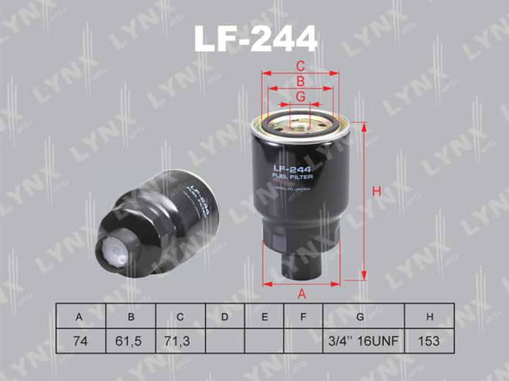 LYNXauto LF-244 Fuel filter LF244: Buy near me in Poland at 2407.PL - Good price!