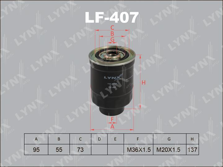 LYNXauto LF-407 Fuel filter LF407: Buy near me in Poland at 2407.PL - Good price!