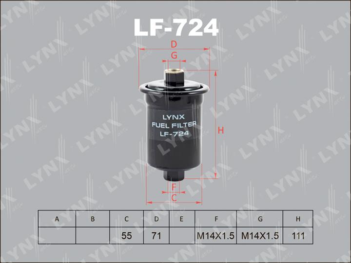 LYNXauto LF-724 Fuel filter LF724: Buy near me in Poland at 2407.PL - Good price!