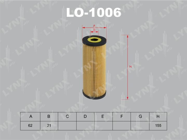 LYNXauto LO-1006 Oil Filter LO1006: Buy near me in Poland at 2407.PL - Good price!