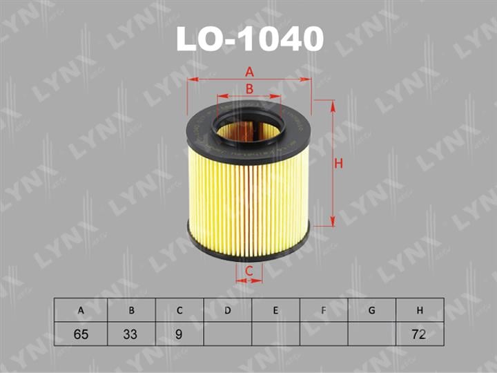 LYNXauto LO-1040 Oil Filter LO1040: Buy near me in Poland at 2407.PL - Good price!