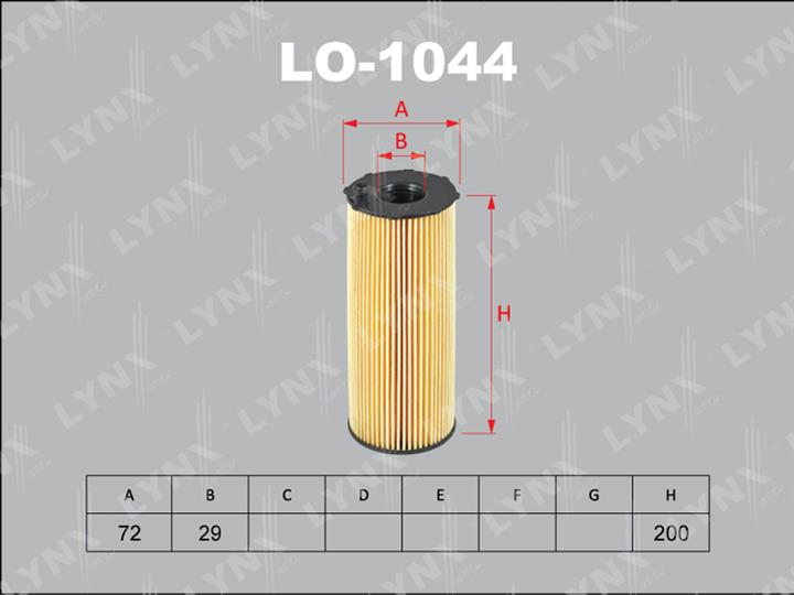 LYNXauto LO-1044 Oil Filter LO1044: Buy near me in Poland at 2407.PL - Good price!