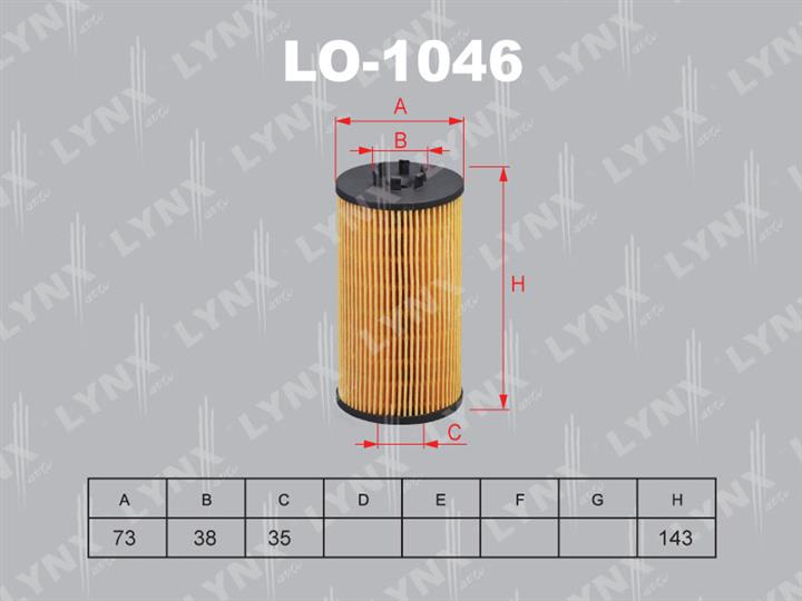 LYNXauto LO-1046 Oil Filter LO1046: Buy near me in Poland at 2407.PL - Good price!