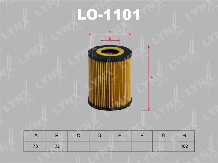 LYNXauto LO-1101 Oil Filter LO1101: Buy near me in Poland at 2407.PL - Good price!