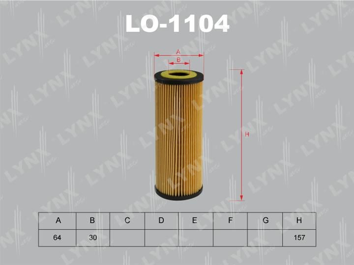 LYNXauto LO-1104 Filtr oleju LO1104: Dobra cena w Polsce na 2407.PL - Kup Teraz!