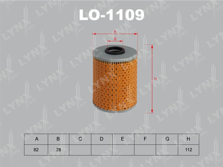 LYNXauto LO-1109 Oil Filter LO1109: Buy near me in Poland at 2407.PL - Good price!