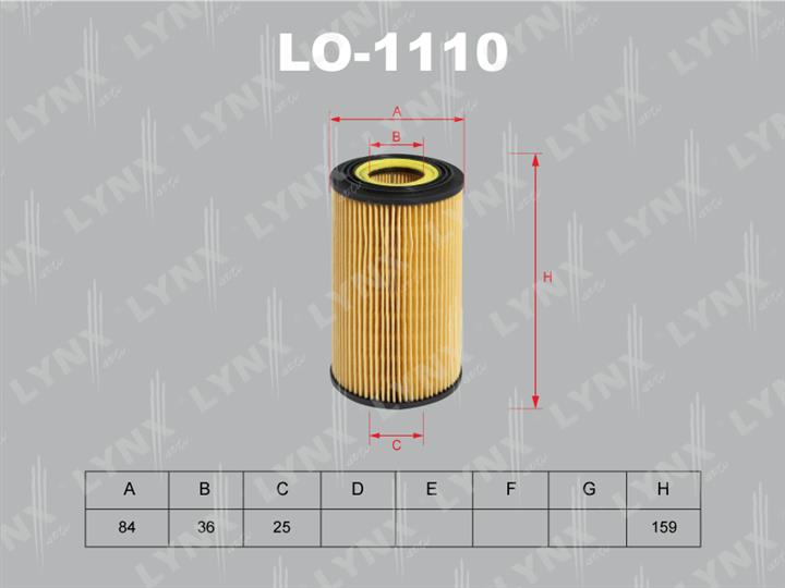 LYNXauto LO-1110 Oil Filter LO1110: Buy near me in Poland at 2407.PL - Good price!
