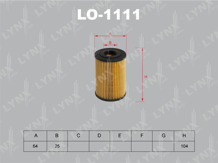 LYNXauto LO-1111 Oil Filter LO1111: Buy near me in Poland at 2407.PL - Good price!