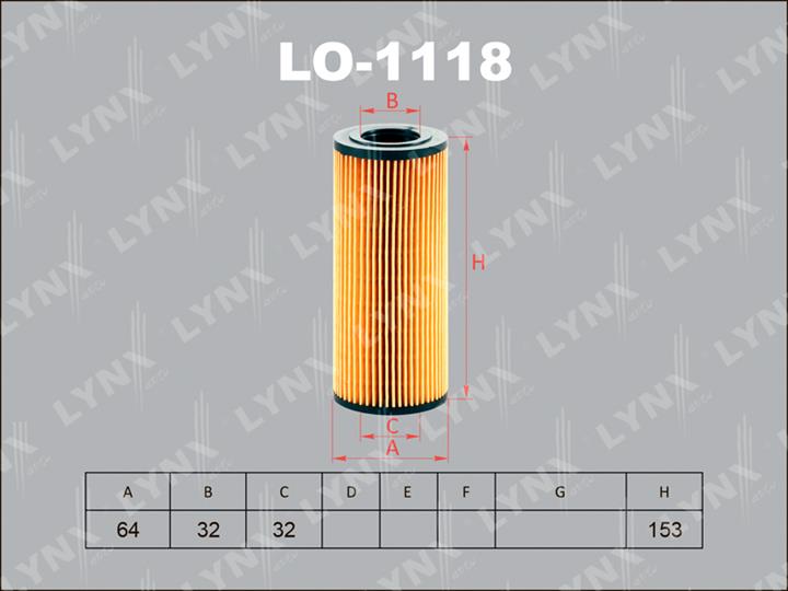 LYNXauto LO-1118 Oil Filter LO1118: Buy near me in Poland at 2407.PL - Good price!