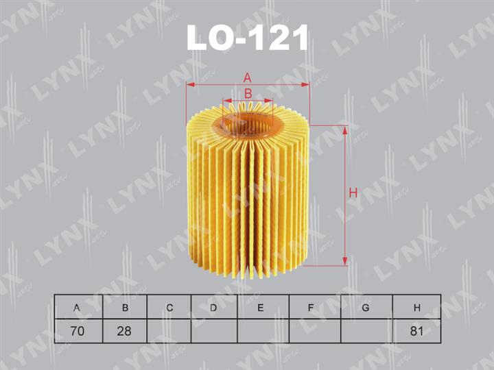 LYNXauto LO-121 Oil Filter LO121: Buy near me in Poland at 2407.PL - Good price!