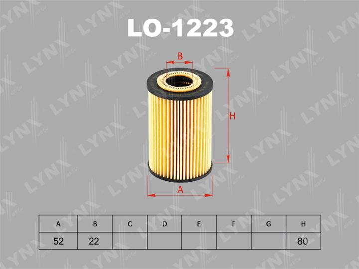 LYNXauto LO-1223 Oil Filter LO1223: Buy near me in Poland at 2407.PL - Good price!