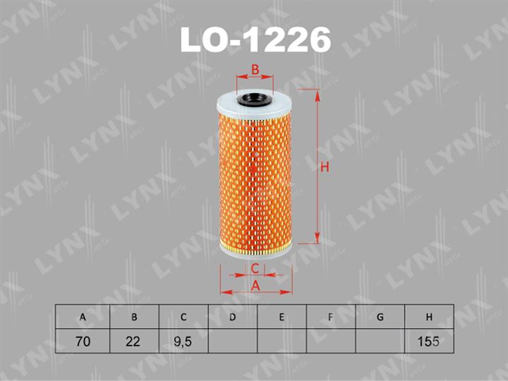 LYNXauto LO-1226 Oil Filter LO1226: Buy near me in Poland at 2407.PL - Good price!