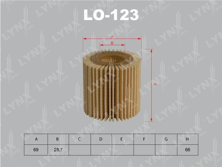 LYNXauto LO-123 Фільтр масляний LO123: Приваблива ціна - Купити у Польщі на 2407.PL!